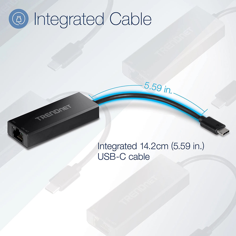 Scheda di Rete Techsuit AC20, RJ45, USB-C, Nera