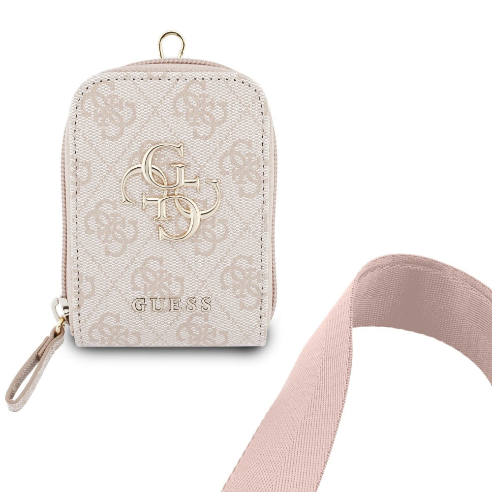 Portafoglio e Laccetto per Telefono Guess 4G Metal Logo, Rosa