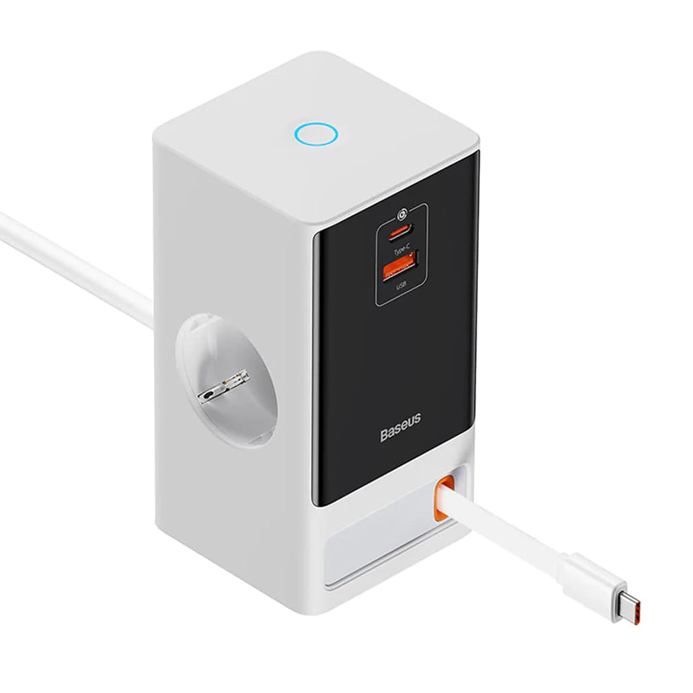 Baseus PowerCombo Extension, 1 x Schuko, White PSLR000602