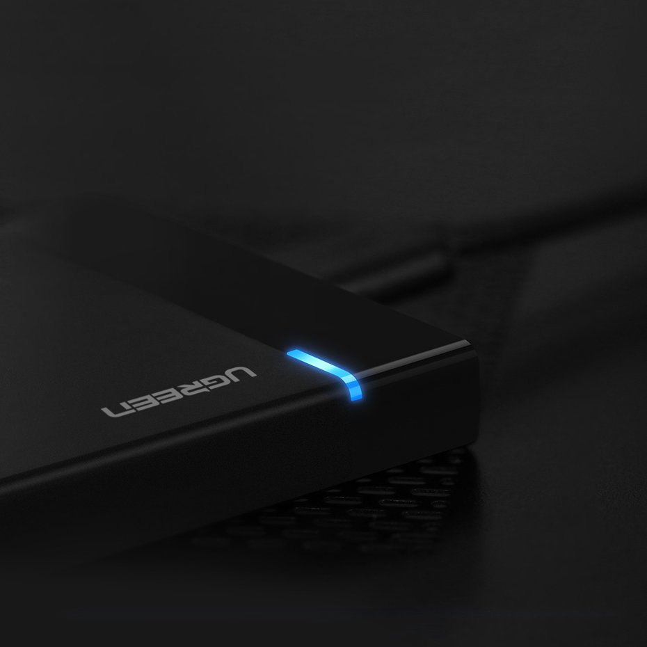 Rack UGREEN US221 per HDD / SSD SATA 2.5inch, USB 3.2, Nero