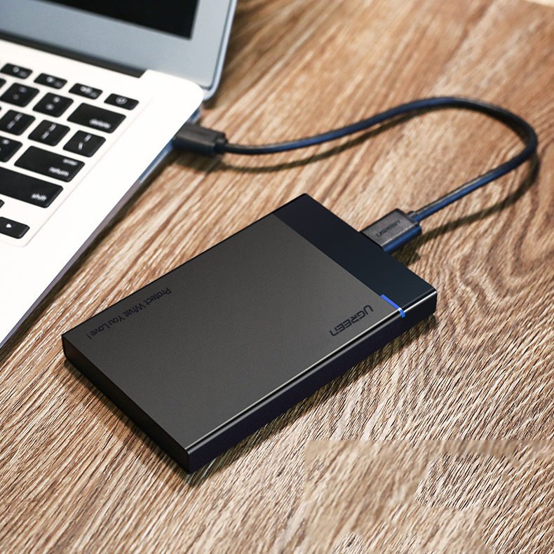 Rack UGREEN US221 per HDD / SSD SATA 2.5inch, USB 3.2, Nero