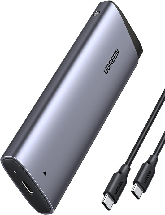 Rack UGREEN CM767 per SSD SATA M.2 NVMe, Grigio