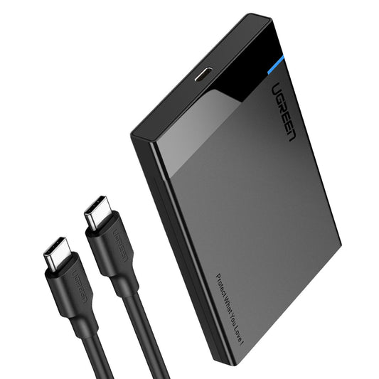 UGREEN US221 Rack per HDD / SSD SATA da 2,5 pollici, USB 3.0 / USB-C 3.1, Nero