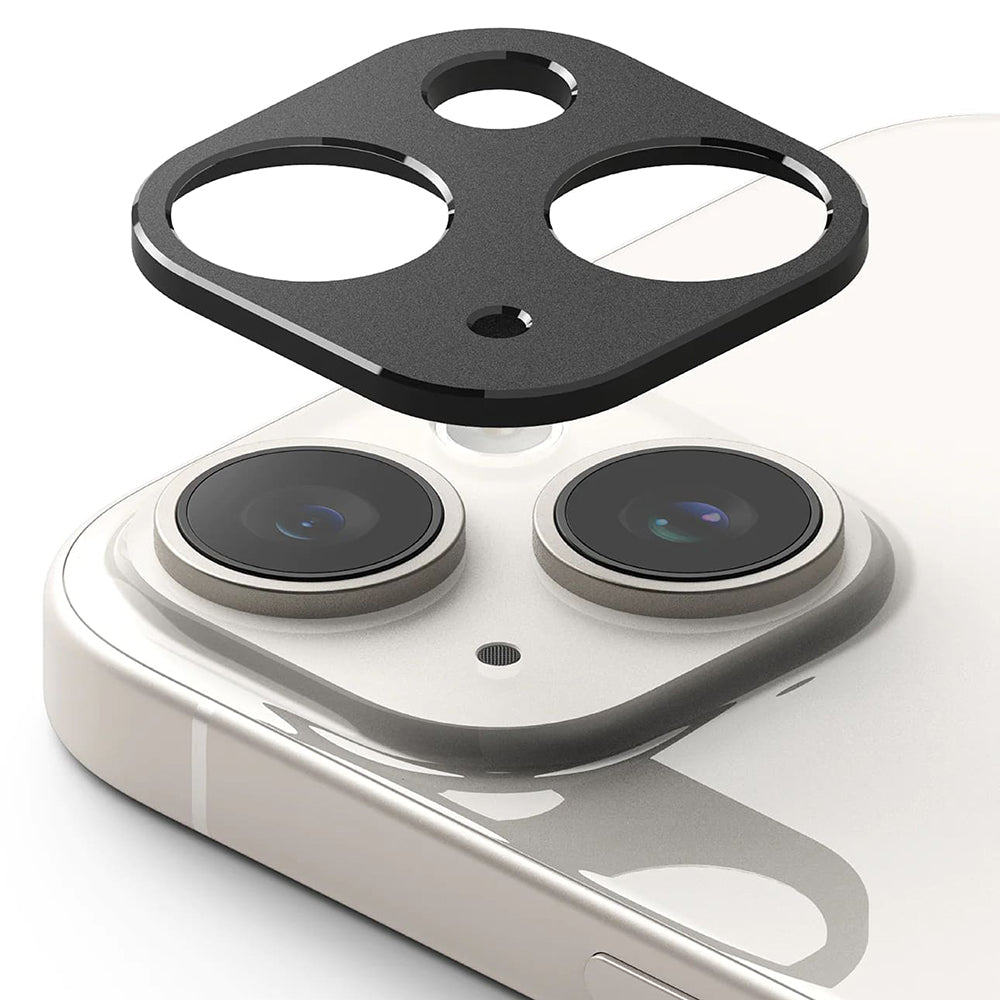 Cornice di protezione Camera Posteriore Ringke Styling per Apple iPhone 15 Plus / 15, Alluminio, Nera