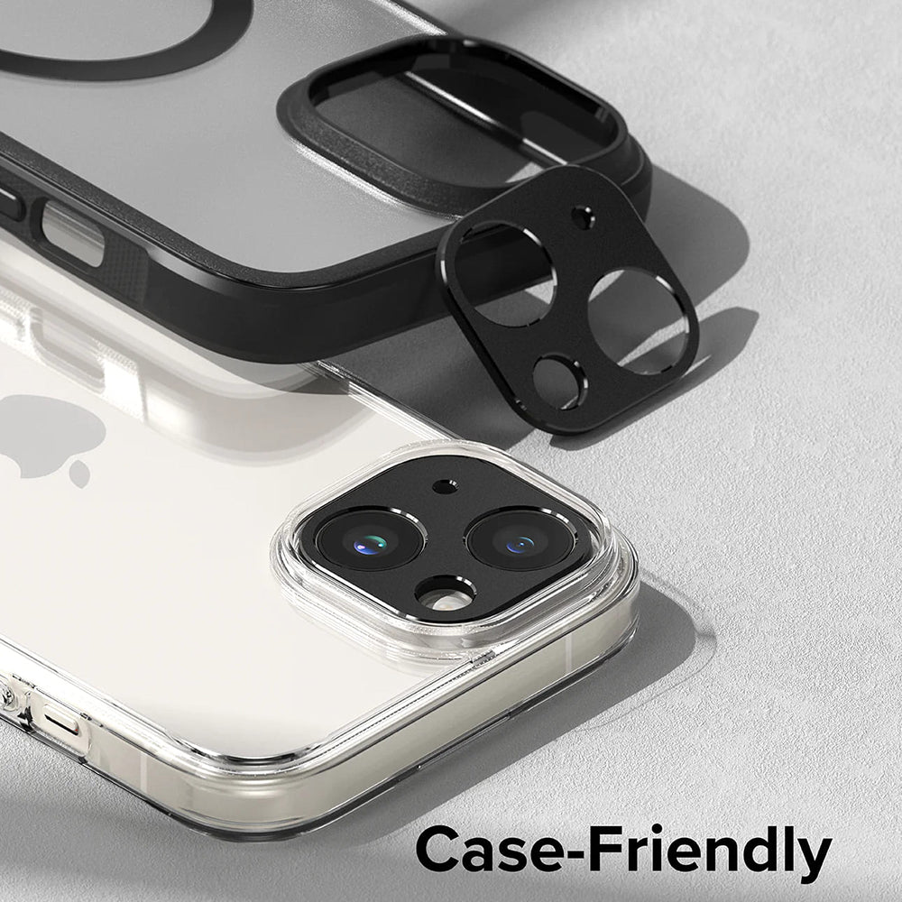 Cornice di protezione Camera Posteriore Ringke Styling per Apple iPhone 15 Plus / 15, Alluminio, Nera