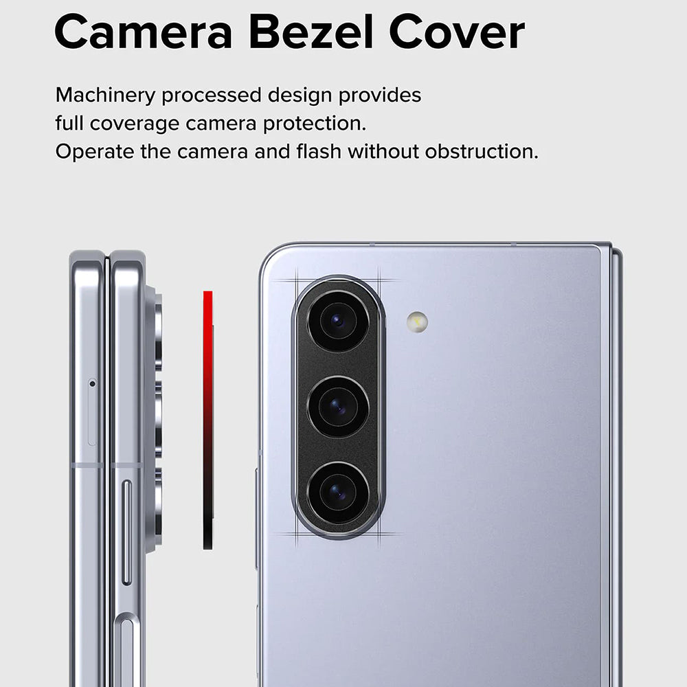 Ringke Styling Rear Camera Protection Frame for Samsung Galaxy Z Fold5 F946, Aluminum, Black