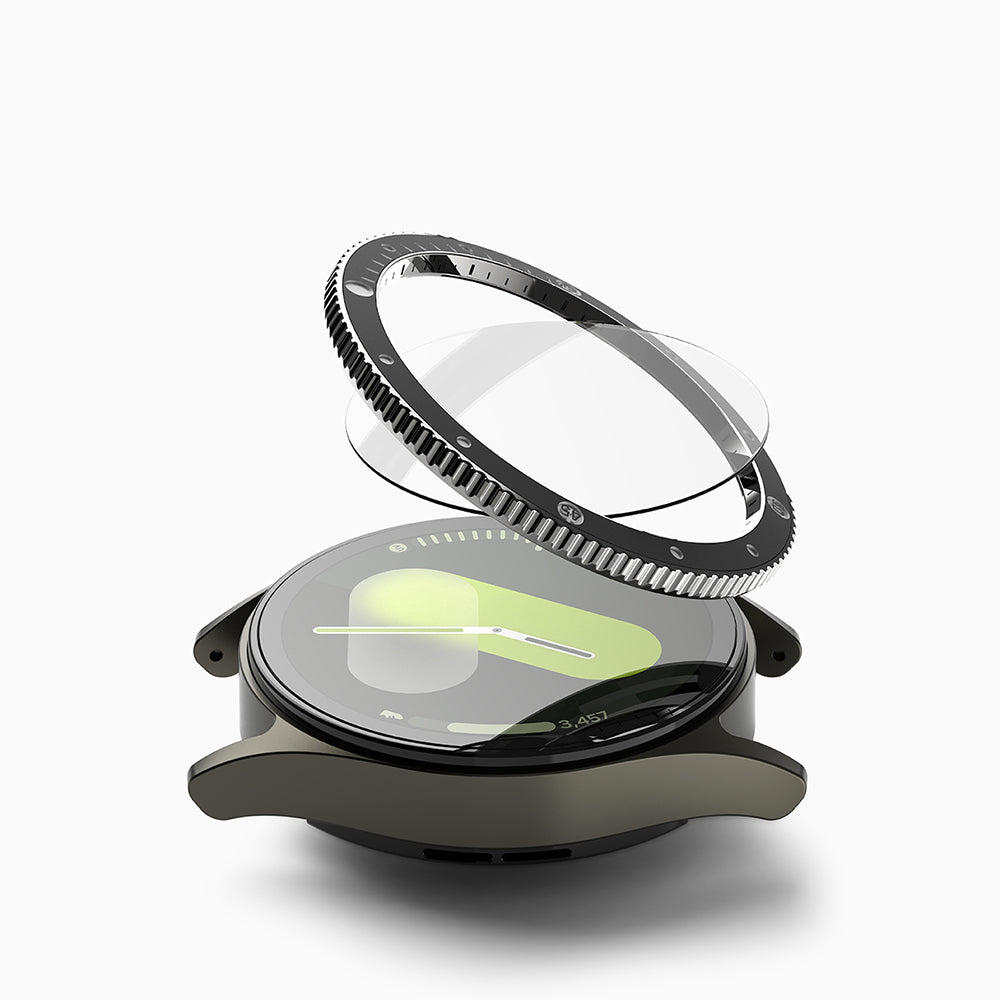 Cornice di Protezione Ringke Premium Styling per Samsung Galaxy Watch7 40mm, Modello 2, Nera