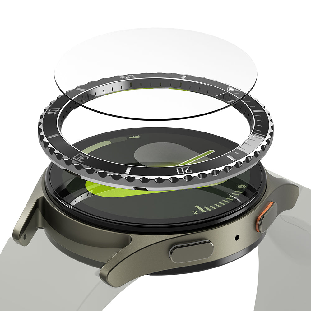 Cornice di Protezione Ringke Premium Styling per Samsung Galaxy Watch7 40mm, Modello 4, Nera