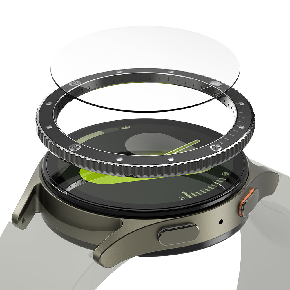 Cornice di Protezione Ringke Premium Styling per Samsung Galaxy Watch7 44mm, Modello 2, Nera