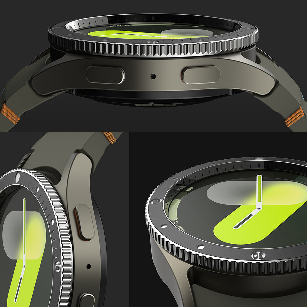 Cornice di Protezione Ringke Premium Styling per Samsung Galaxy Watch7 44mm, Modello 2, Nera