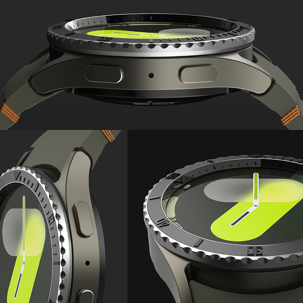Cornice di Protezione Ringke Premium Styling per Samsung Galaxy Watch7 44mm, Modello 3, Nera