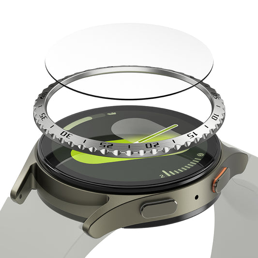 Cornice Protettiva Ringke Styling per Samsung Galaxy Watch7 40mm, Modello 5, Argento