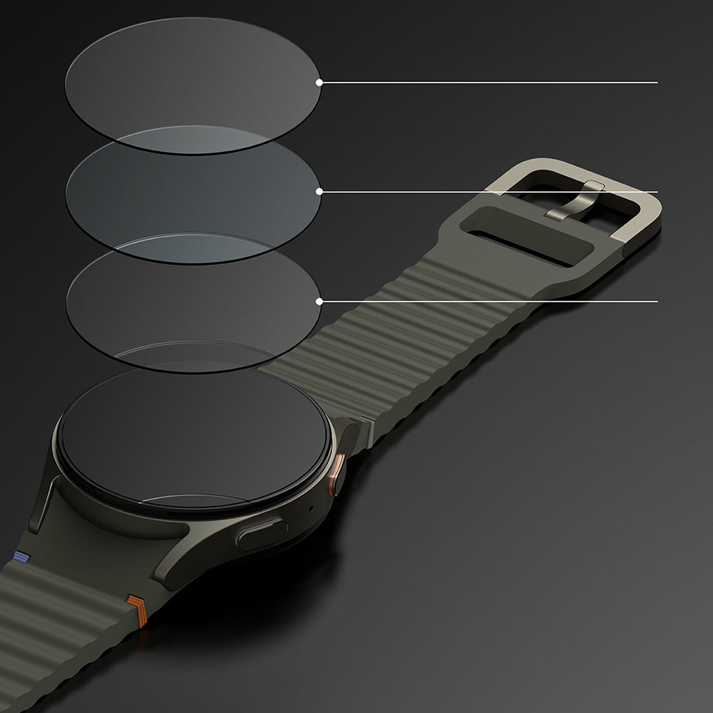 Cornice Protettiva Ringke Styling per Samsung Galaxy Watch7 44mm, Modello 5, Argento