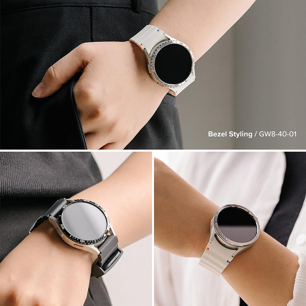 Cornice Protettiva Ringke Inner Styling per Samsung Galaxy Watch8 Classic, Argento