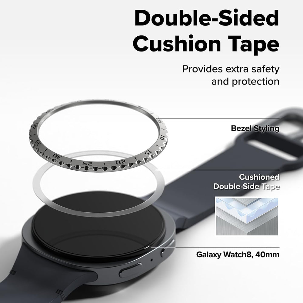 Cornice Protettiva Ringke Inner Styling per Samsung Galaxy Watch8 Classic, Argento