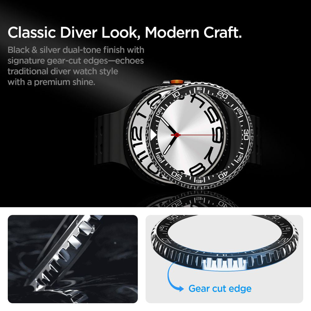 Cornice di Protezione Spigen Tune Pro Diver per Samsung Galaxy Watch8 Classic, Nera ACS10016