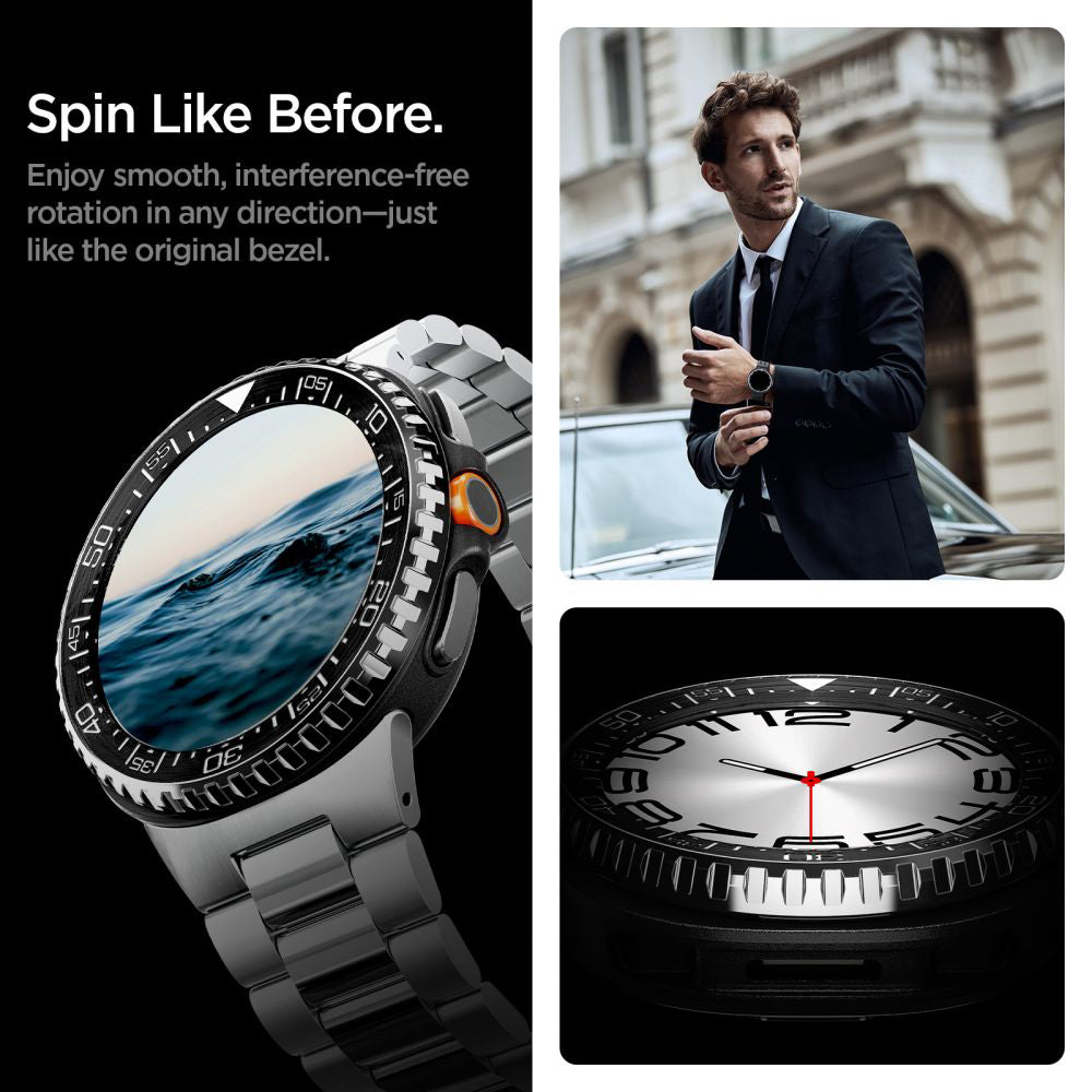 Cornice di Protezione Spigen Tune Pro Diver per Samsung Galaxy Watch8 Classic, Nera ACS10016