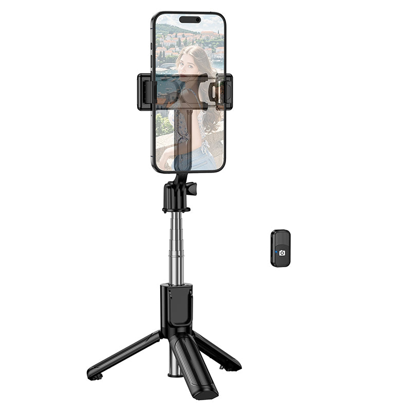 Selfie Stick Bluetooth Borofone BY14 Graceful, 4,5 pollici - 7 pollici, Nero