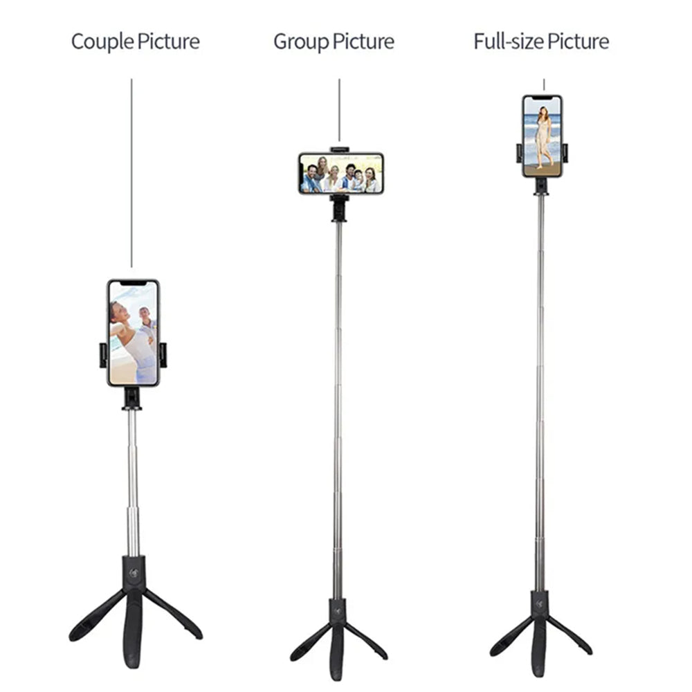 Selfie Stick Bluetooth Techsuit K06, Universale, Nero
