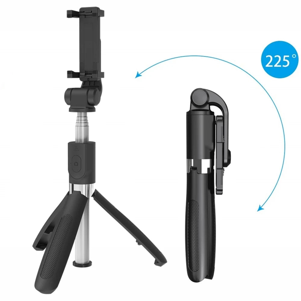 Selfie Stick Bluetooth Techsuit L01, Universale, Nero