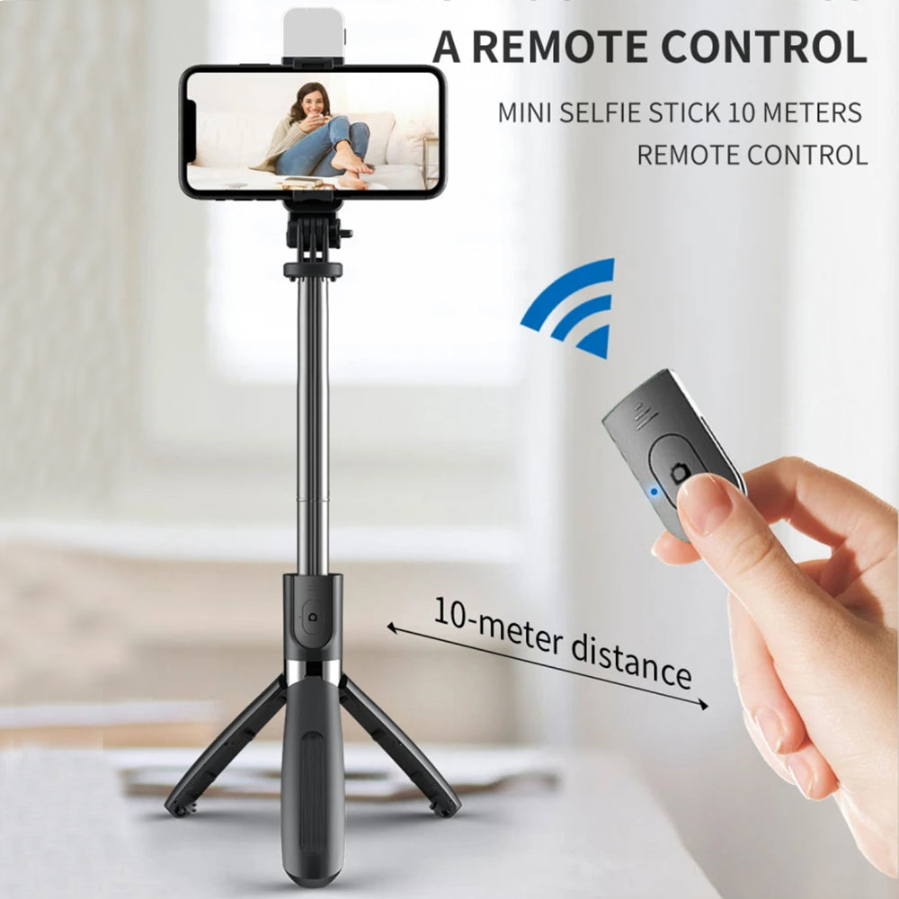 Selfie Stick Bluetooth Techsuit L02s, Universal, Black