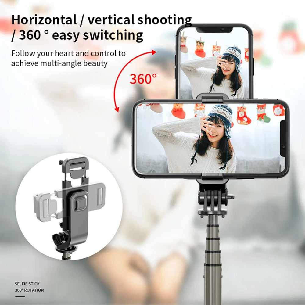 Selfie Stick Bluetooth Techsuit L03, Universale, Nero