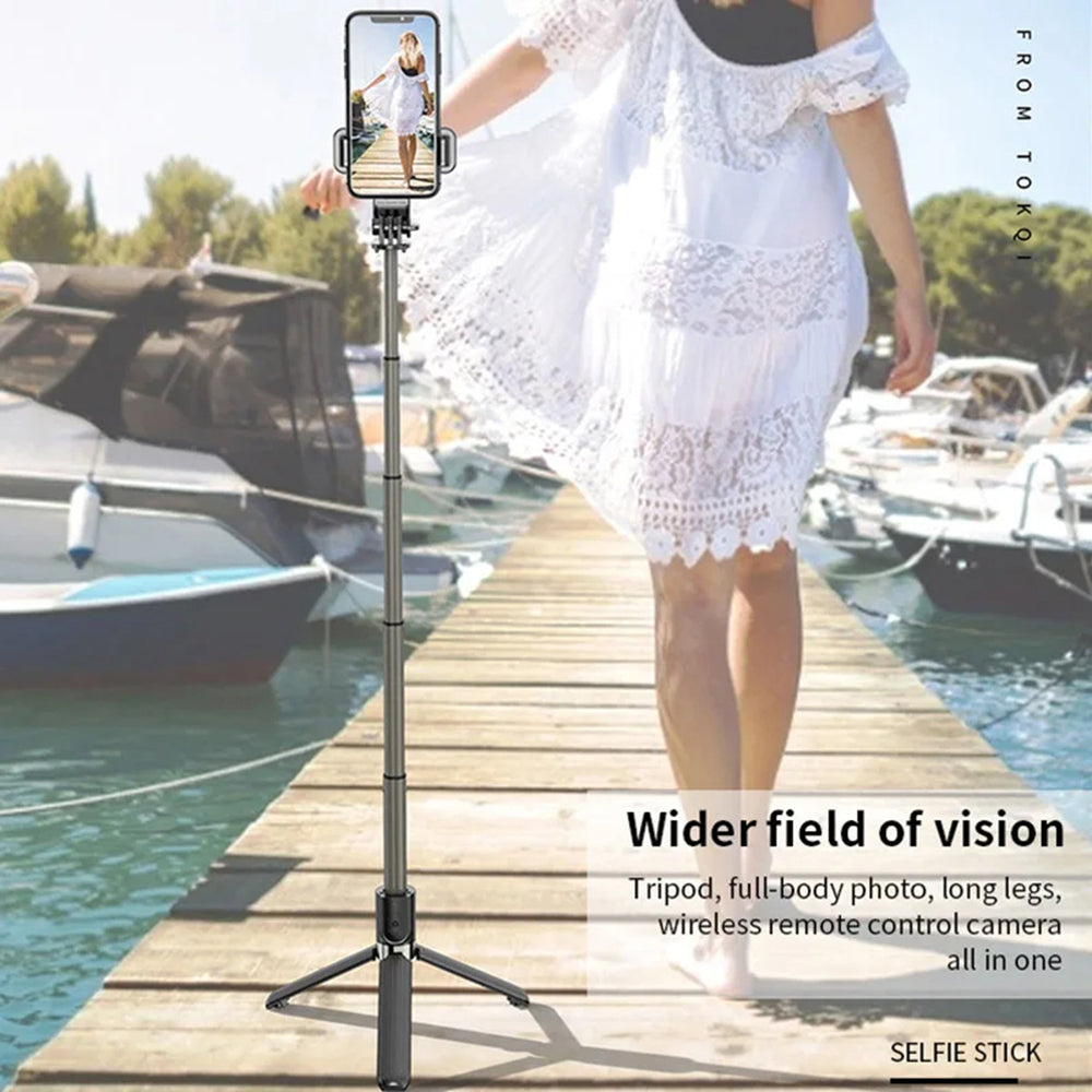 Selfie Stick Bluetooth Techsuit L03, Universale, Nero