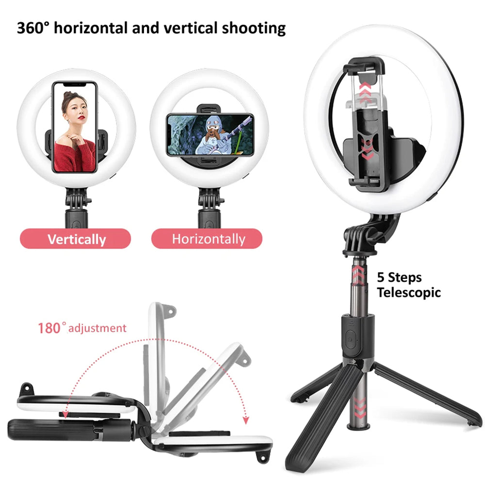 Selfie Stick Bluetooth Techsuit L07, Universale, Nero