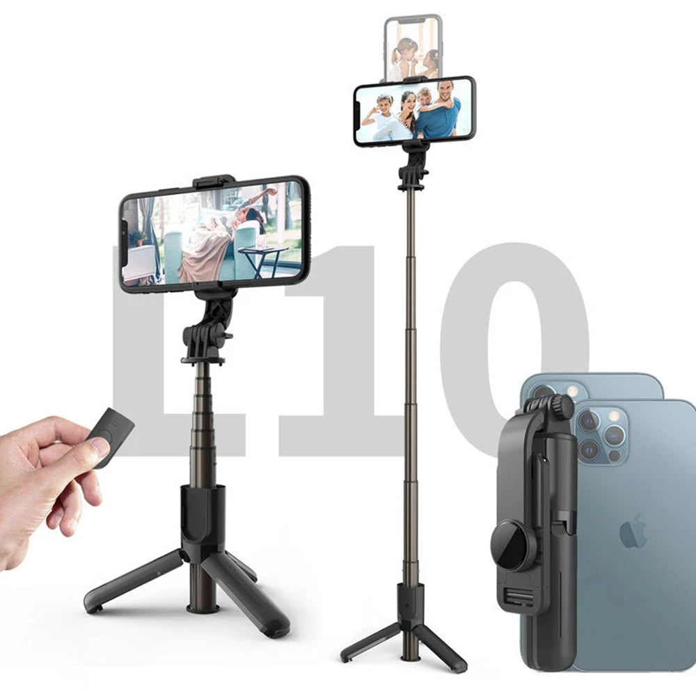 Selfie Stick Bluetooth Techsuit L10, Universale, Nero