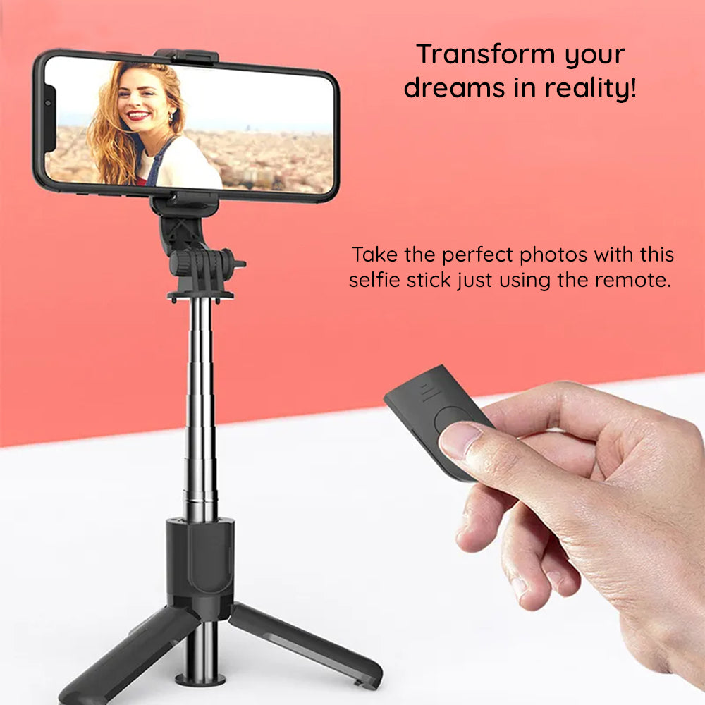 Selfie Stick Bluetooth Techsuit L11, Universale, Nero