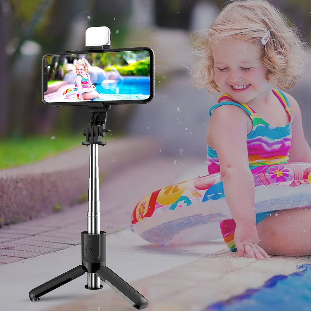 Selfie Stick Bluetooth Techsuit L11s, Universale, Nero