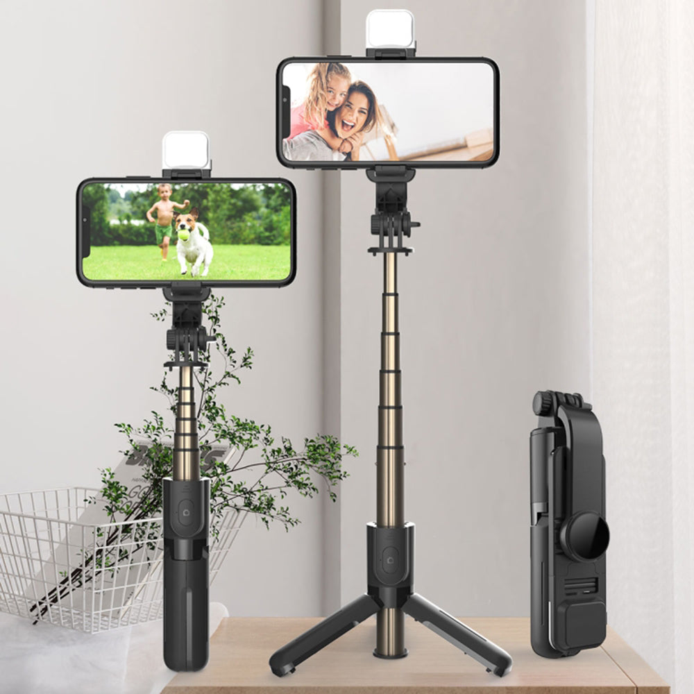Selfie Stick Bluetooth Techsuit L11s, Universale, Nero