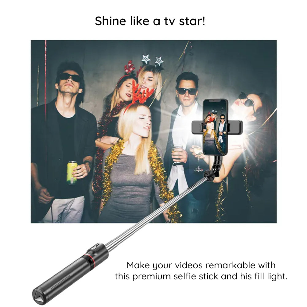 Selfie Stick Bluetooth Techsuit L13d, Universale, Nero