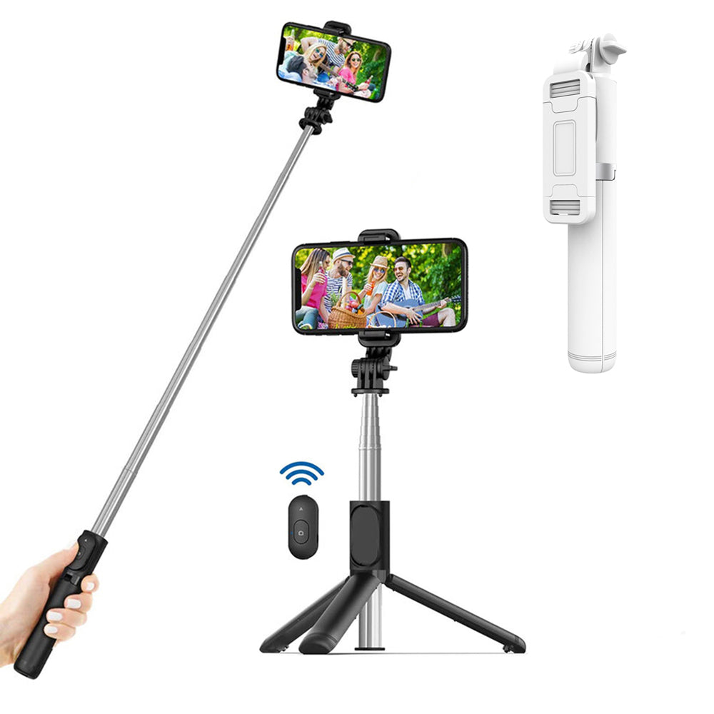 Selfie Stick Bluetooth Techsuit Q01, Universale, Bianco