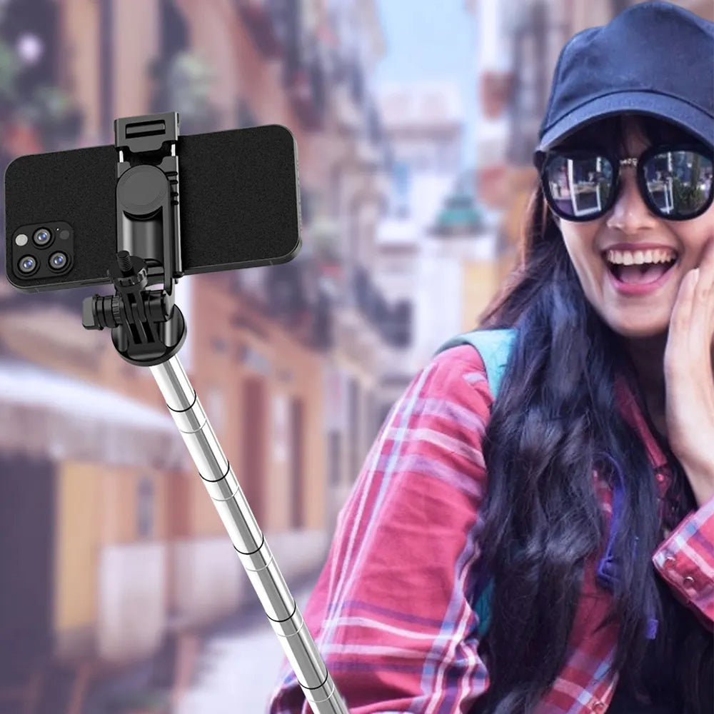 Selfie Stick Bluetooth Techsuit Q06, Universale, Nero