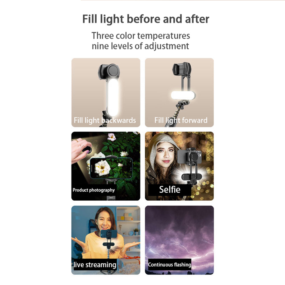 Selfie Stick Bluetooth Techsuit Q09, Universale, Nero