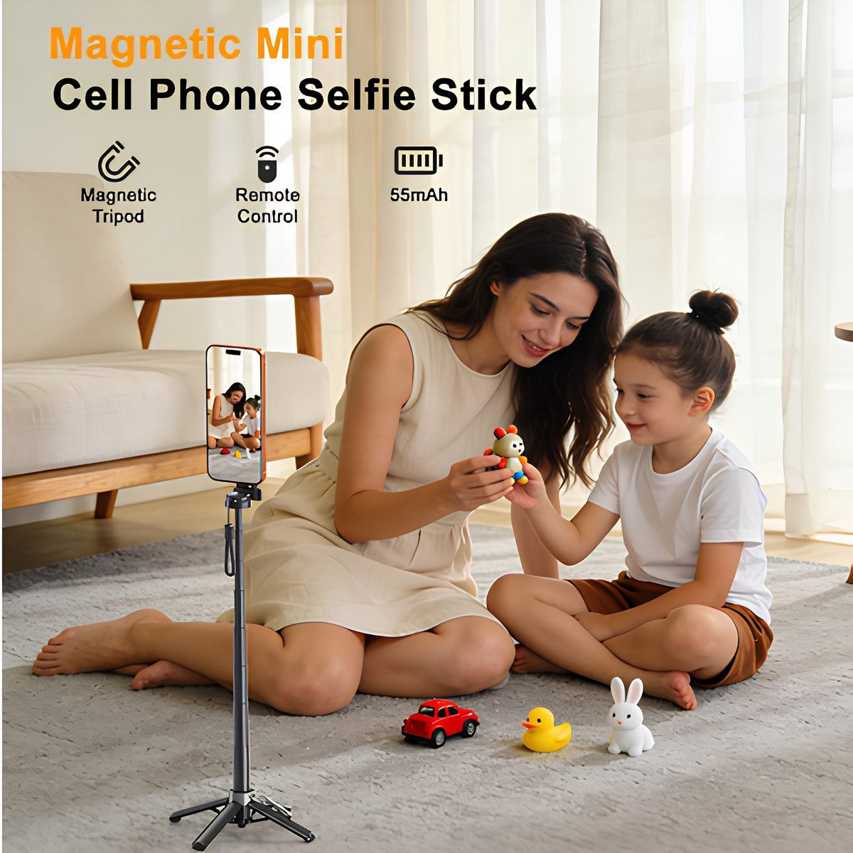 Selfie Stick Bluetooth XO Design SS25 Pro, Universale, Nero