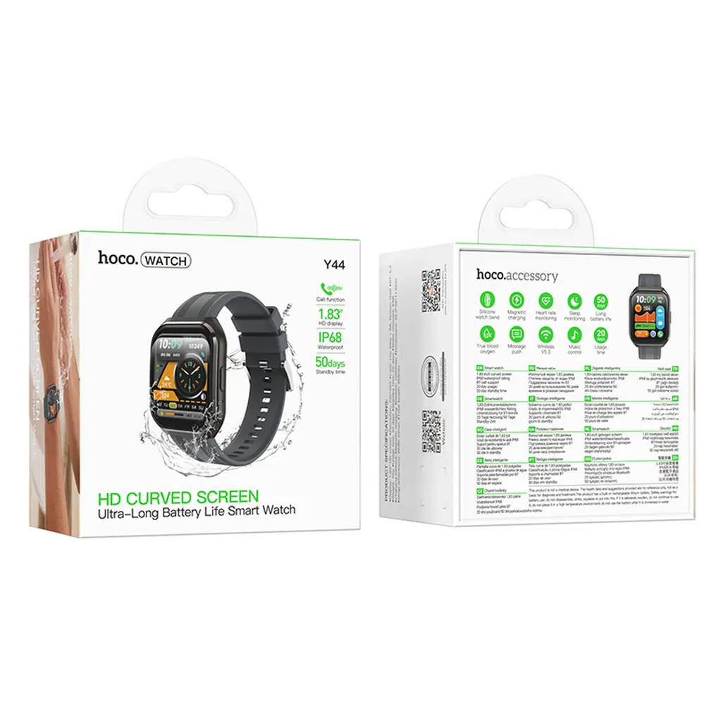 Smartwatch HOCO Y44 Call, Nero