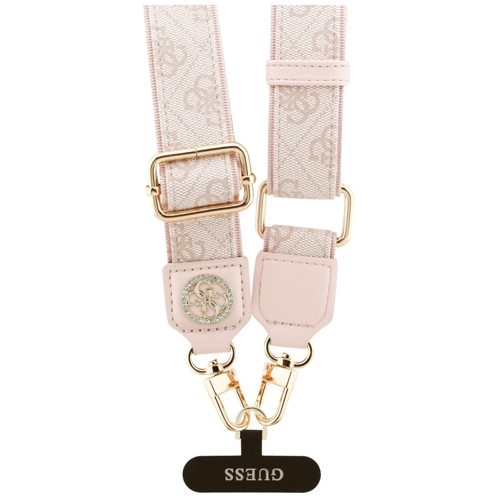 Cordino per Telefono Guess 4G Strass Logo Metallico, Rosa