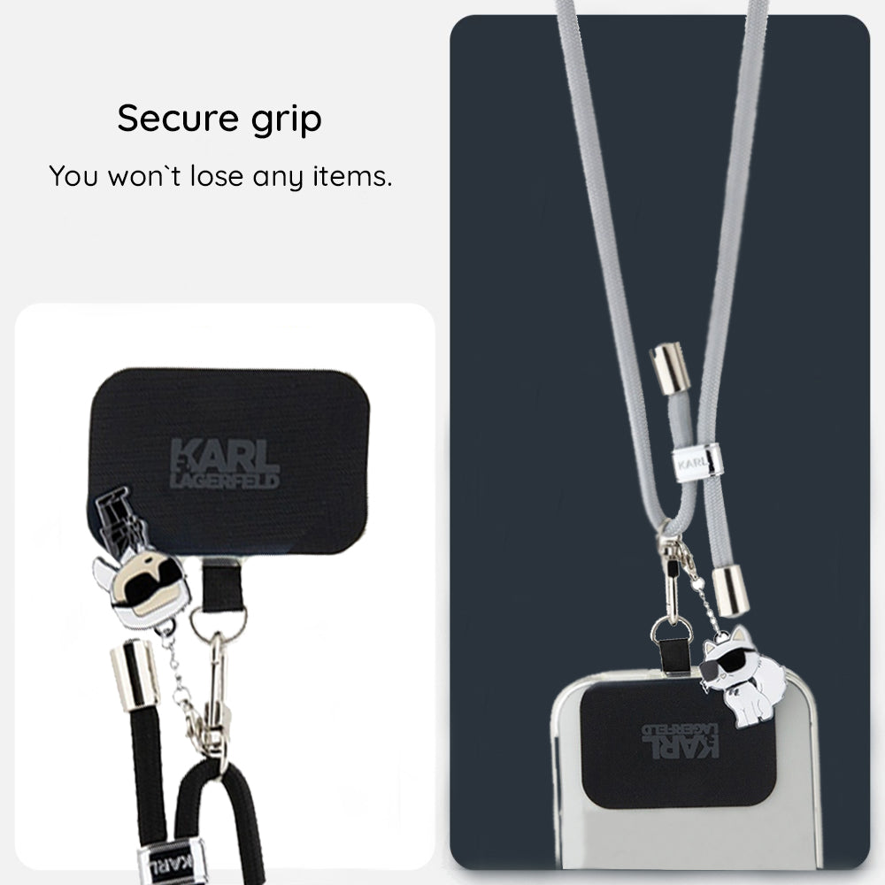 Cordino per Telefono Karl Lagerfeld Ikonik Karl, Nero
