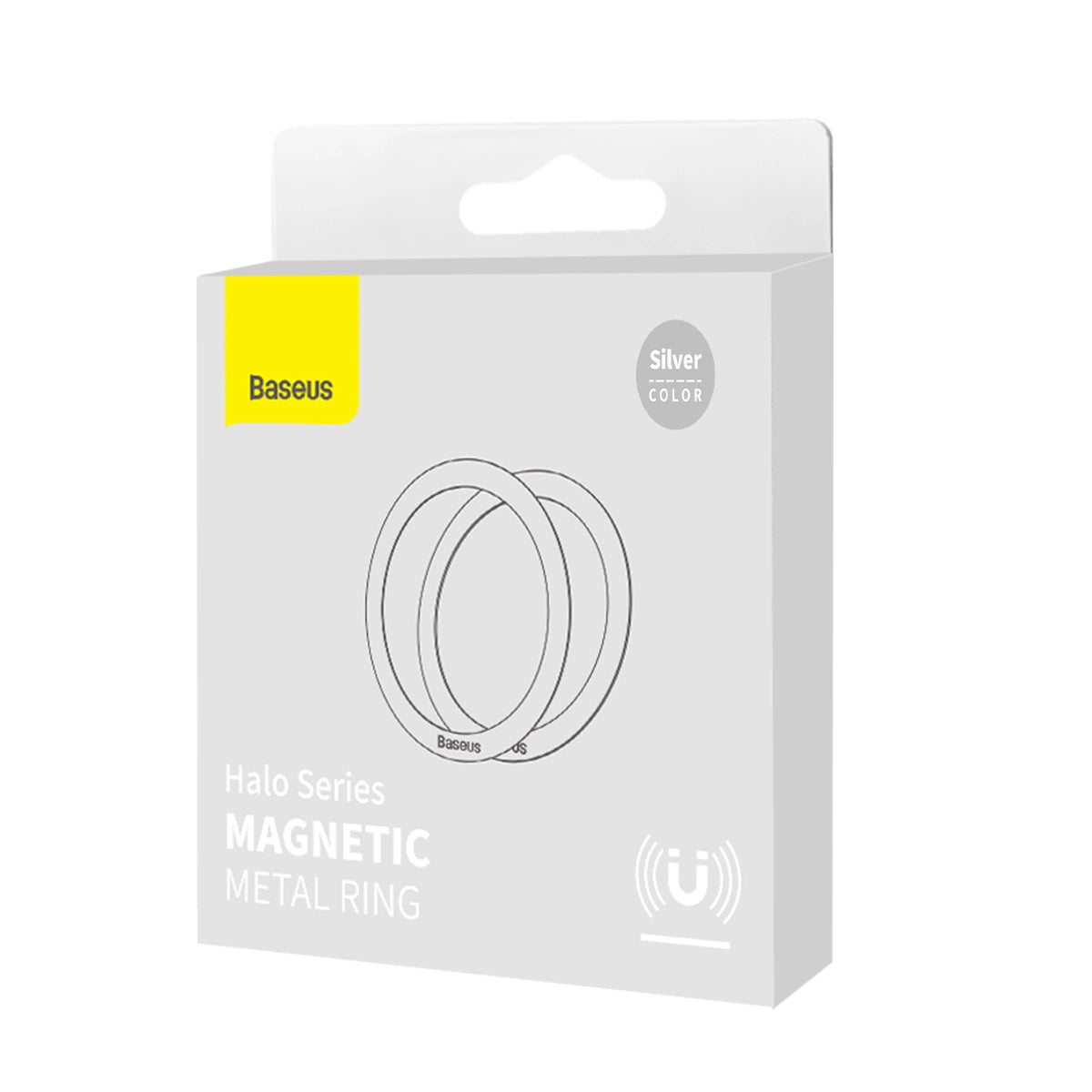 Adesivo Metallico Baseus Halo, Set 2 pezzi, Argento PCCH000012