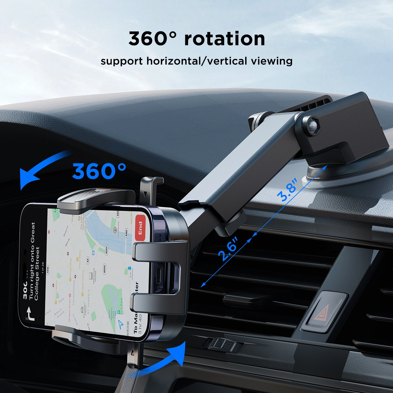 Supporto Auto Joyroom JR-OK6 Dash 2, 4.7 pollici - 6.8 pollici, Nero