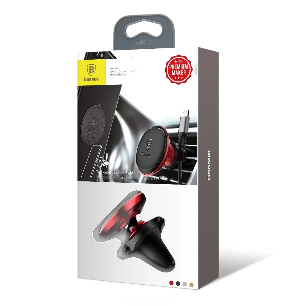 Baseus Supporto magnetico per auto con presa d'aria, universale, rosso SUGX020009
