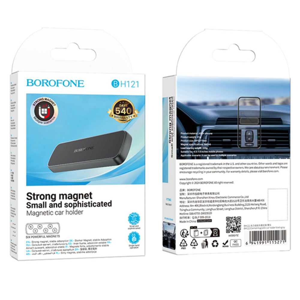 Supporto Auto Magnetico Borofone BH121, 4.5inch - 7inch, Nero Grigio