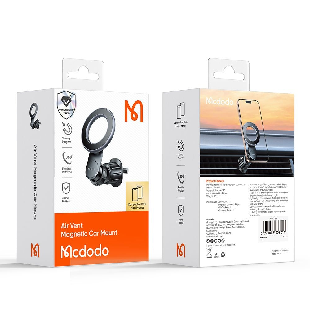 Supporto Auto Magnetico McDodo CM-6260, Universale, Nero