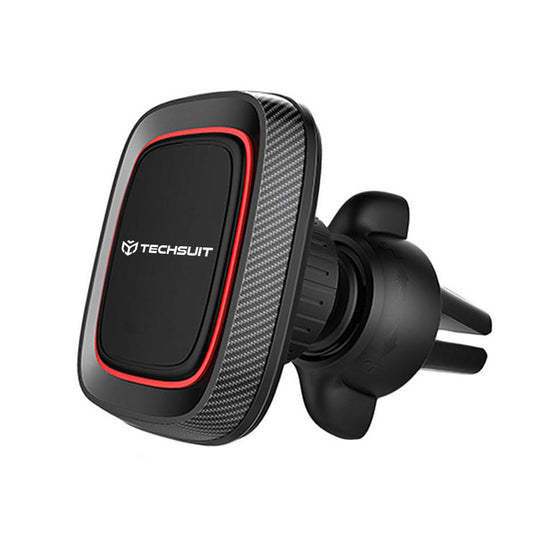 Supporto Auto Magnetico Techsuit S4, Universale, Nero Rosso