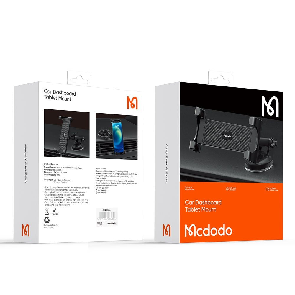 Supporto Auto McDodo CM-4310 per Telefono / Tablet, 4.7inch - 12.9inch, Nero