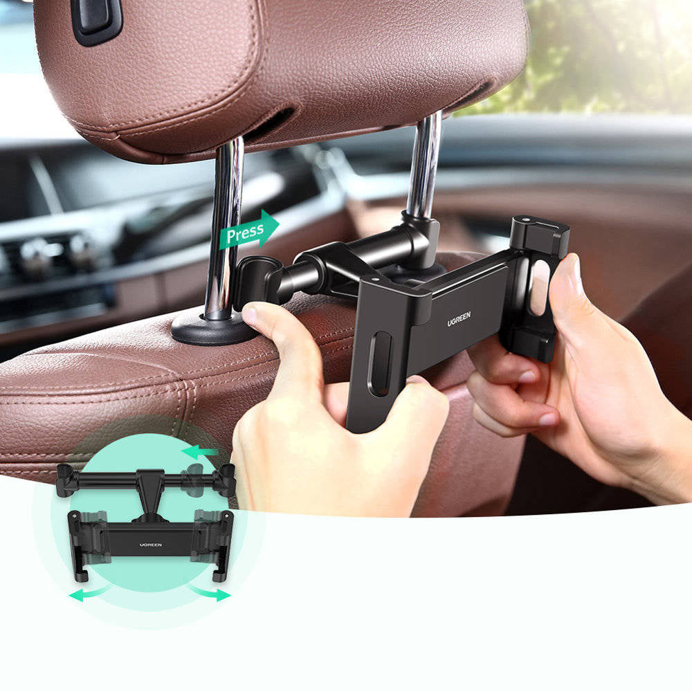 Supporto Auto per Poggiatesta UGREEN LP160 (60108) per Telefono / Tablet, 4.7inch - 12.9inch, Nero