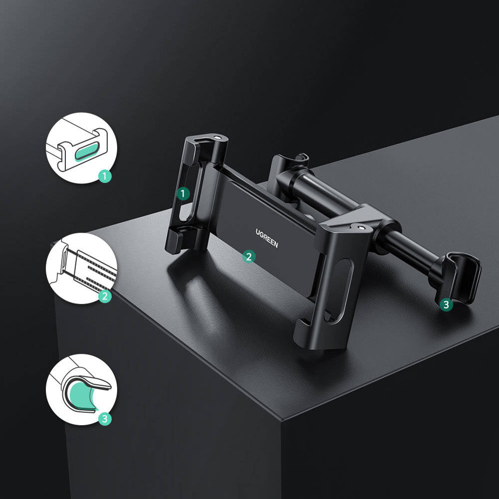 Supporto Auto per Poggiatesta UGREEN LP160 (60108) per Telefono / Tablet, 4.7inch - 12.9inch, Nero