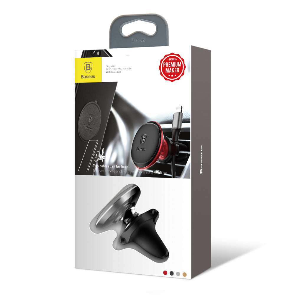 Supporto Auto Magnetico Baseus Air Vent, Universale, Nero SUGX-A0